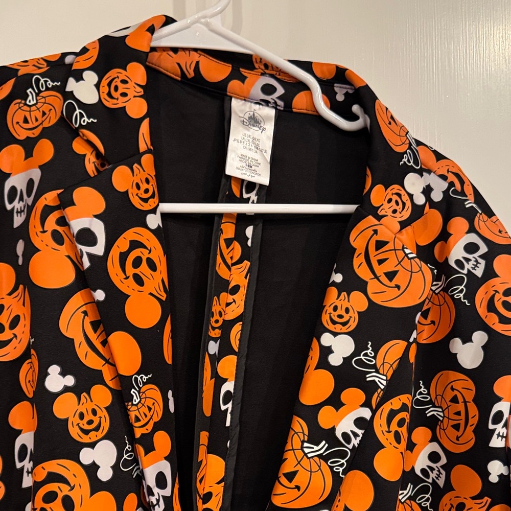 Disney Halloween Pumpkin and Skull Jacket - Orange and Black - Picture 3 of 4